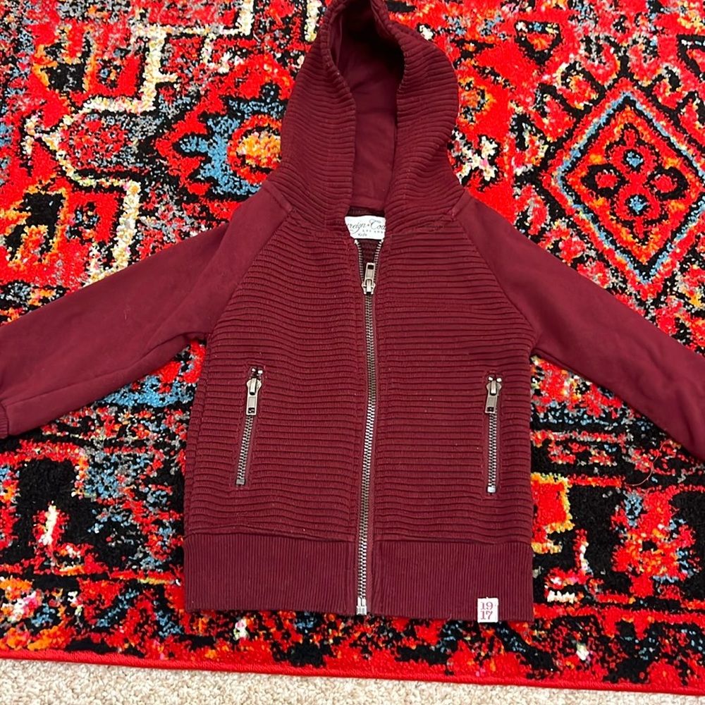 Sovereign Code Kids Maroon Zip Hoodie